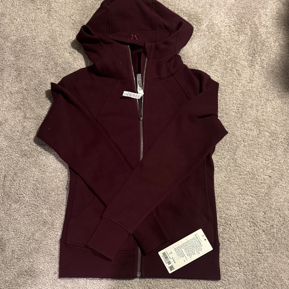 NWT lululemon full zip scuba hoodie